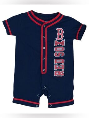 Genuine Merchandise Boston Red Sox MLB Short Sleeve Shortie Romper. 3-6 Months.